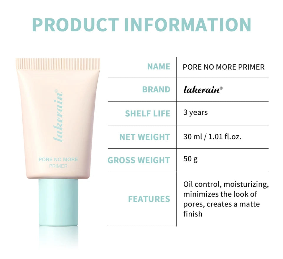 Pore Minimizing Face Primer for Long Lasting Matte Makeup Finish
