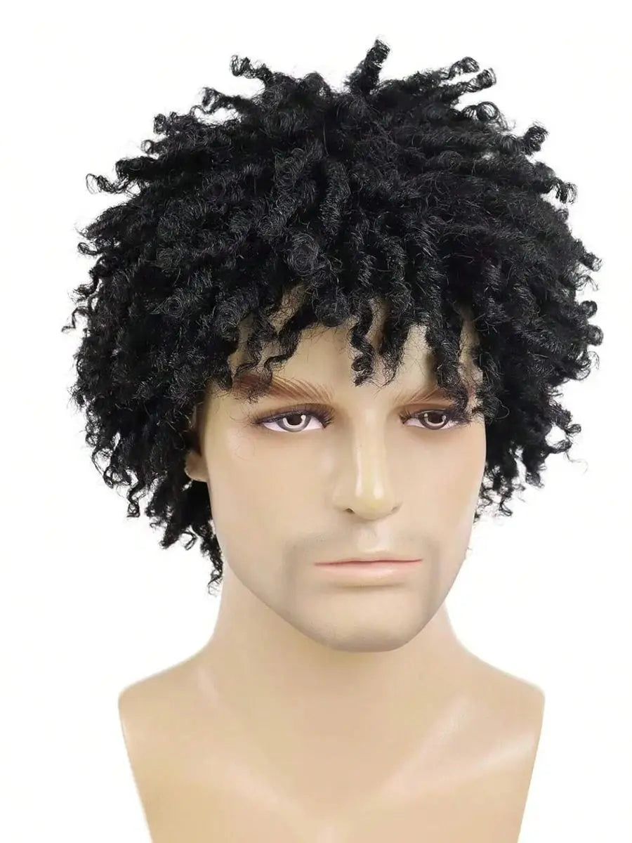 Short Braided Afro Dreadlock Wig for Men - 6