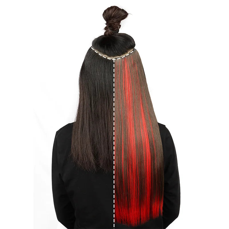 Long Straight One Piece Clip In Hair Extensions for Women