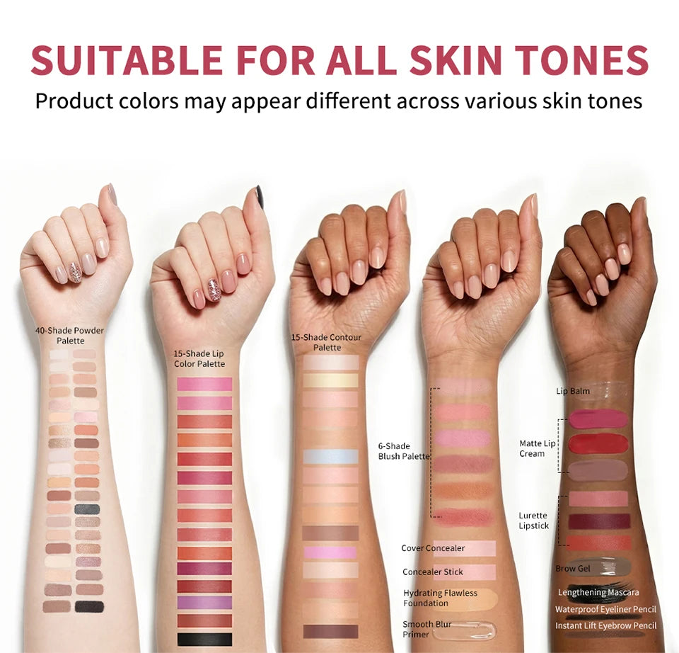 All-in-One Professional Makeup Kit for Beginners and Travel Enthusiasts - 16