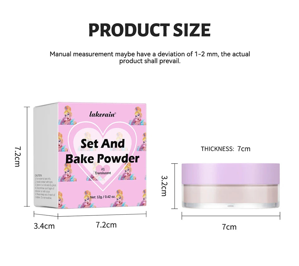Matte Finish Loose Setting Powder for Long Lasting Oil Control