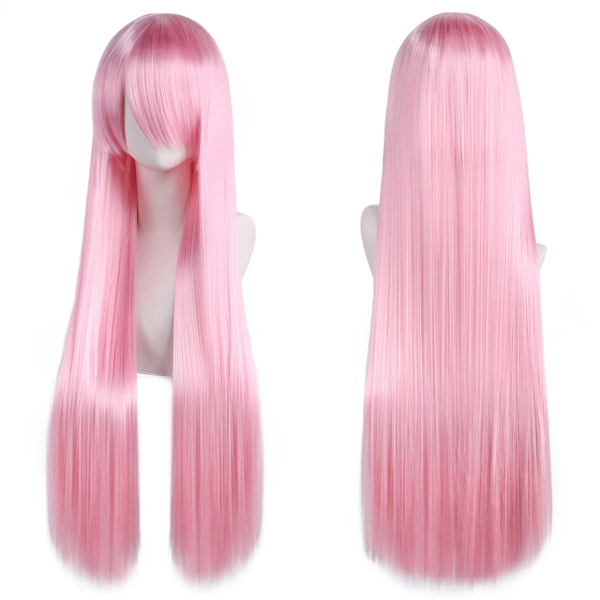 Long Straight Synthetic Cosplay Wig with Bangs - 39