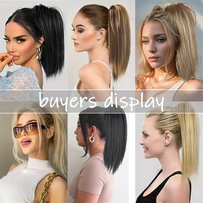 14-Inch Straight Ponytail Hair Extension Clip-In - 6