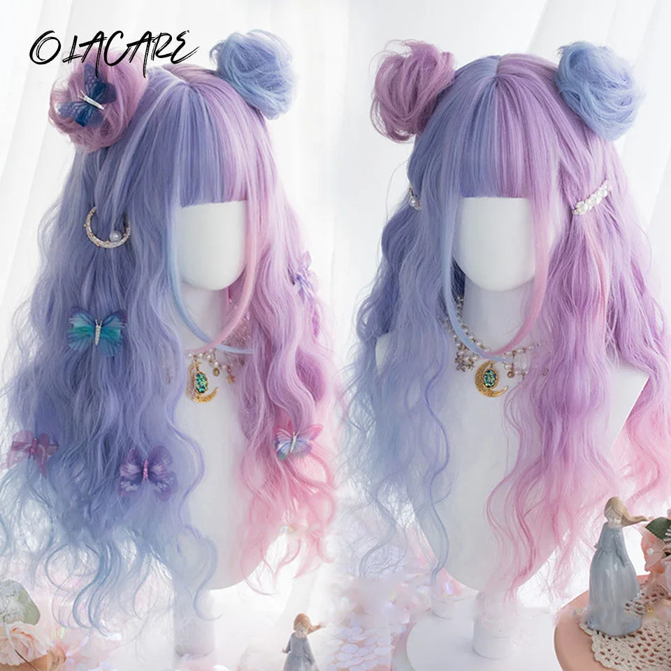 Long Wavy Ombre Cosplay Wig for Lolita and Harajuku Styles
