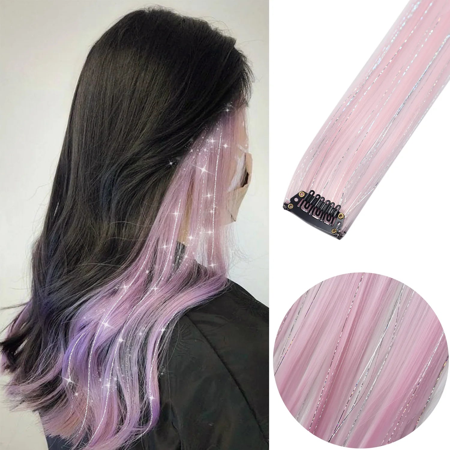 22-Inch Colored Clip-In Hair Extension Highlights - 22