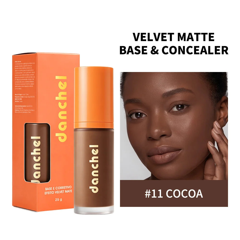 2-in-1 Liquid Foundation and Concealer for Flawless Velvet Matte Finish - 23