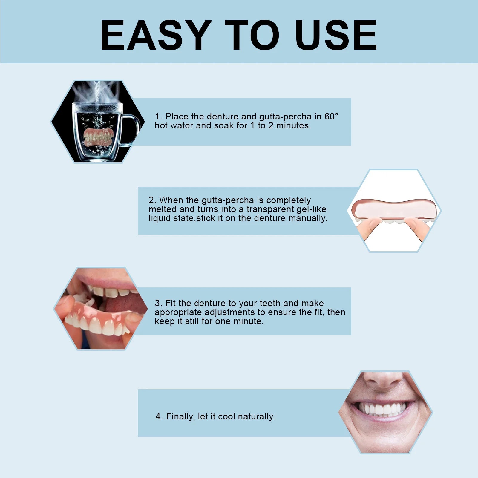 Silicone Denture Reline Set for Comfortable Fit and Natural Smile - 10