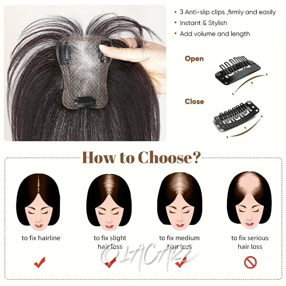 Clip-in Figure-Eight Bangs Hair Extension