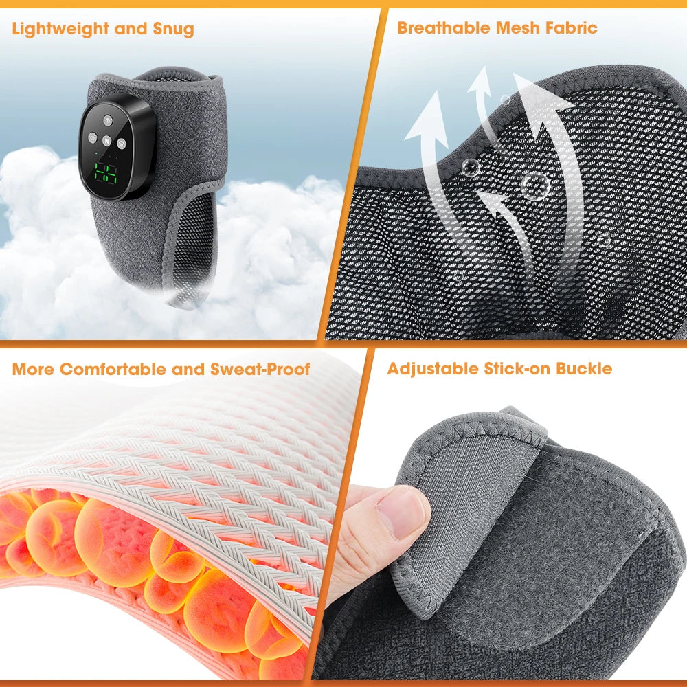 Electric Heated Ankle Massage Brace for Pain Relief and Recovery - 14