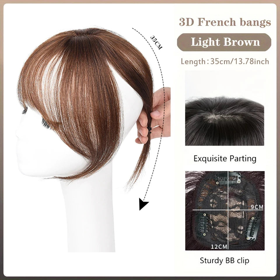 Clip-In Hair Topper Bangs Extension for Natural Volume and Style - 46