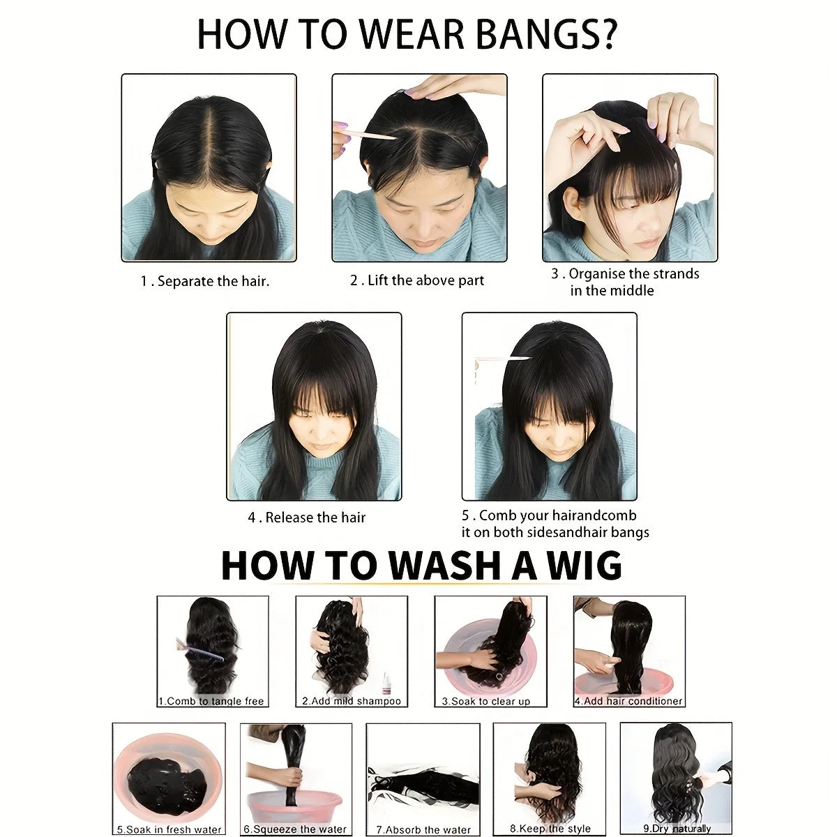Clip-In Hair Bangs Extension for Natural Look - 12