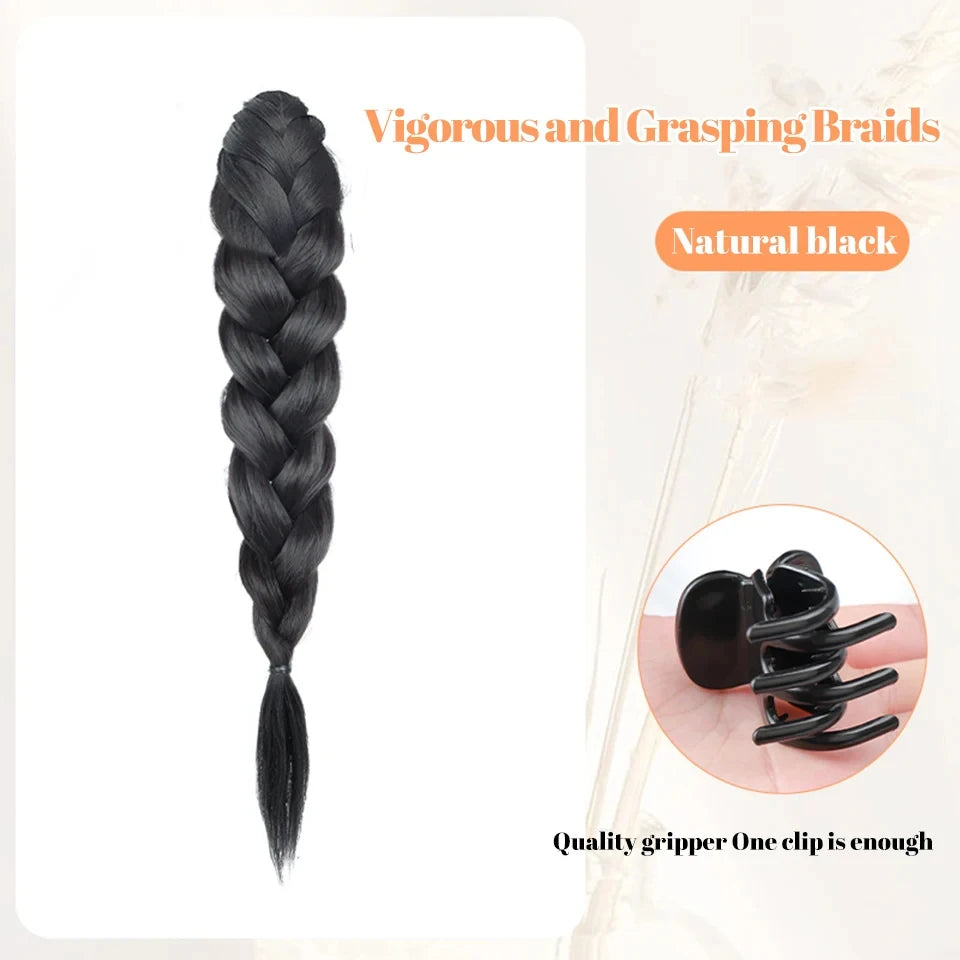 Clip-On Braided Ponytail Hair Extension for Instant Voluminous Styles - 13