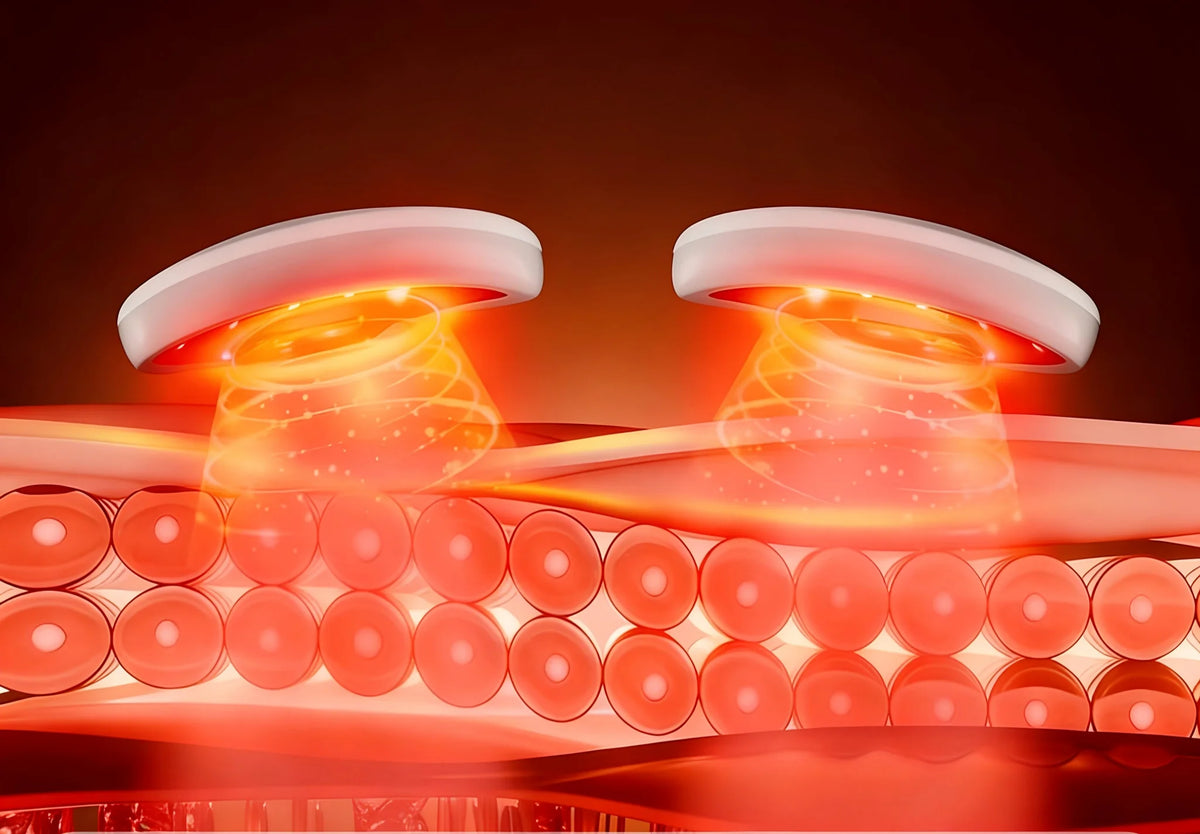 Red Light Microcurrent Eye Massager for Dark Circles and Puffiness