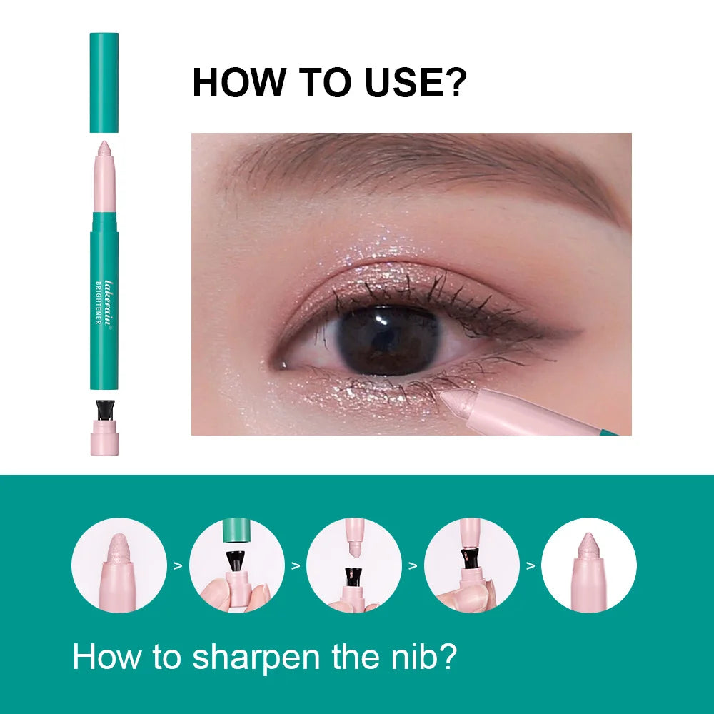 Waterproof Shimmer Eyeshadow Stick for Radiant Eye Brightening - 1