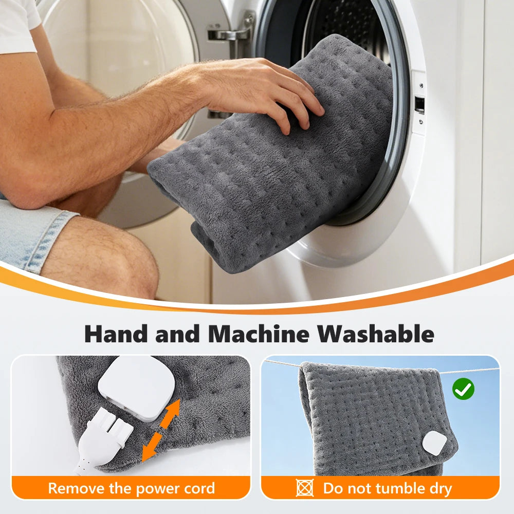 Electric Flannel Heating Pad for Back Pain and Muscle Relief