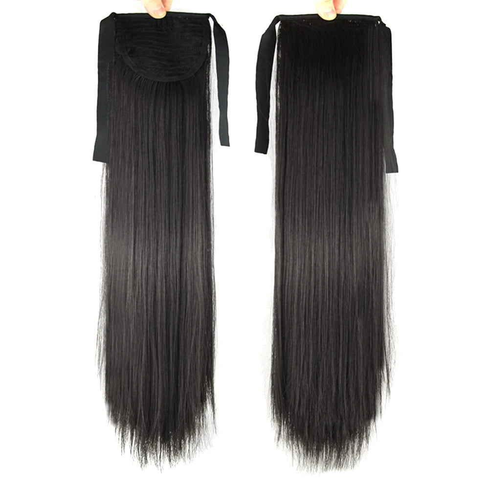 Long Straight Drawstring Ponytail Extension - 8