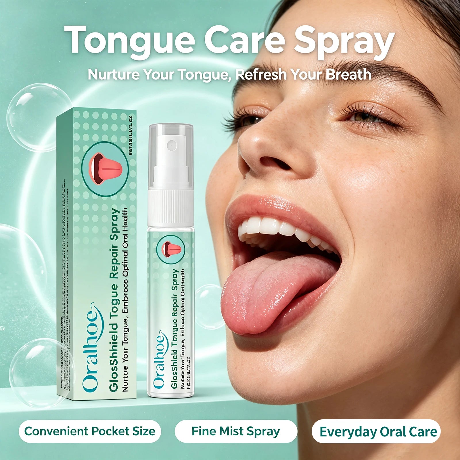 Refreshing Tongue Repair Spray for Oral Hygiene and Bad Breath Relief - 5