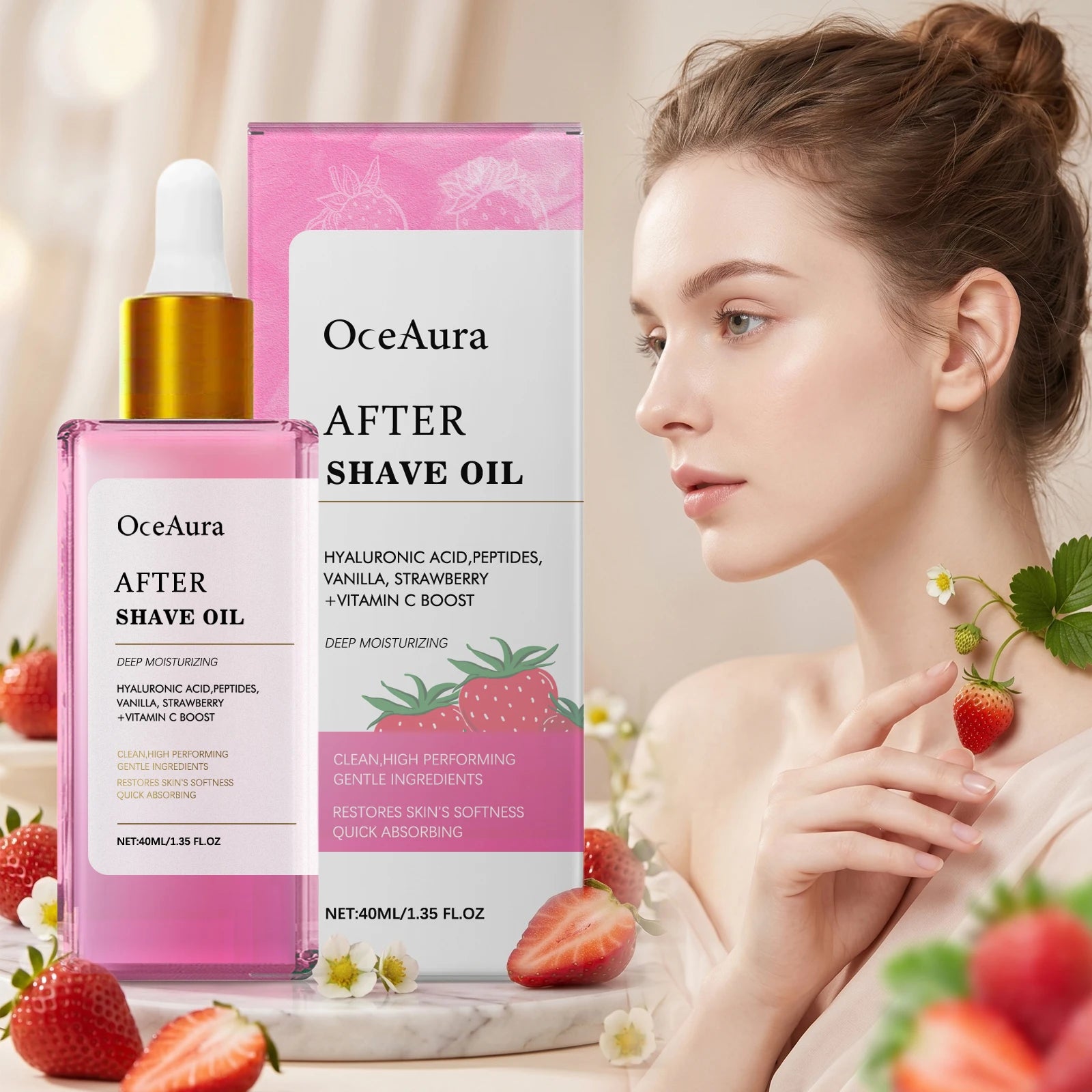 Soothing Strawberry After Shave Oil for Irritation Relief and Hydration - 2