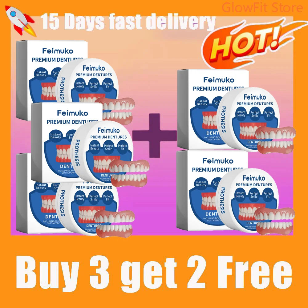 Comfortable Silicone Snap-On Dentures for Natural Smile and Instant Fit - 8