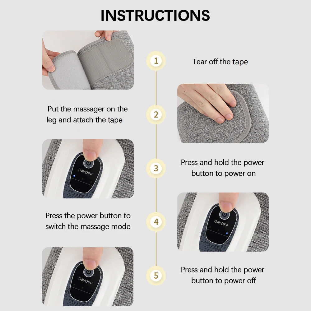 Wireless Air Compression Leg Massager for Circulation and Muscle Relief