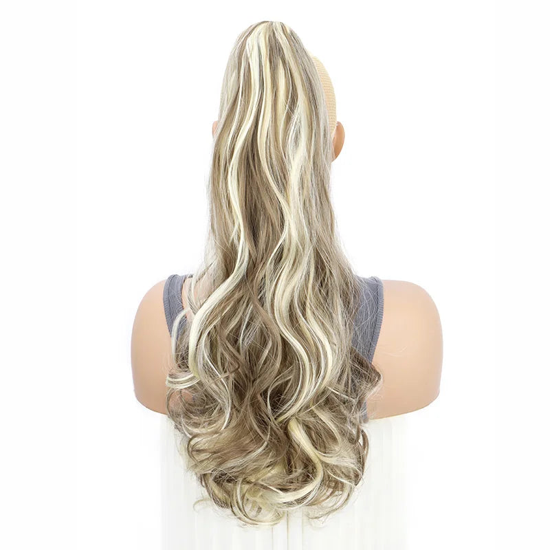 20-Inch Long Curly Claw Clip Ponytail Hair Extension