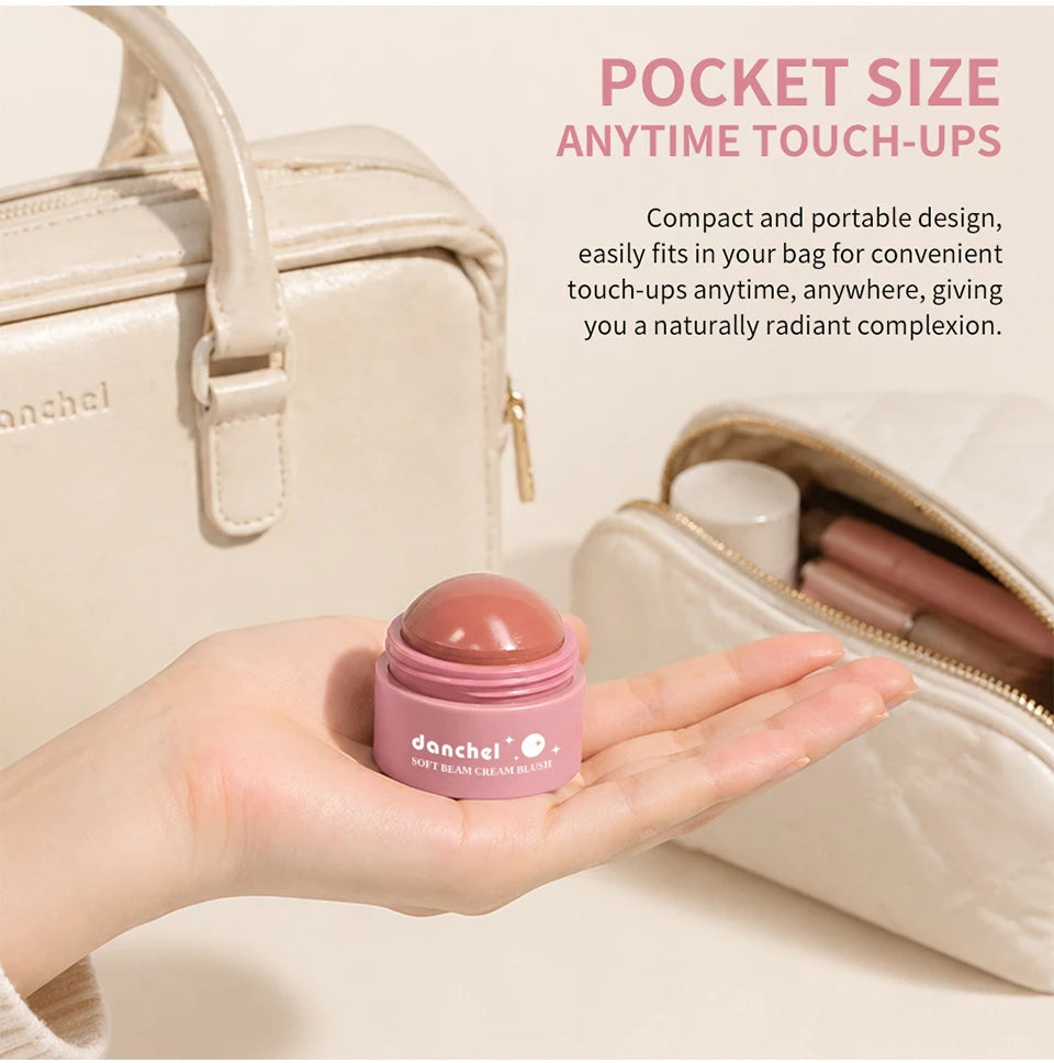 Long-Lasting Soft Cream Blush for Cheeks, Lips, and Eyes