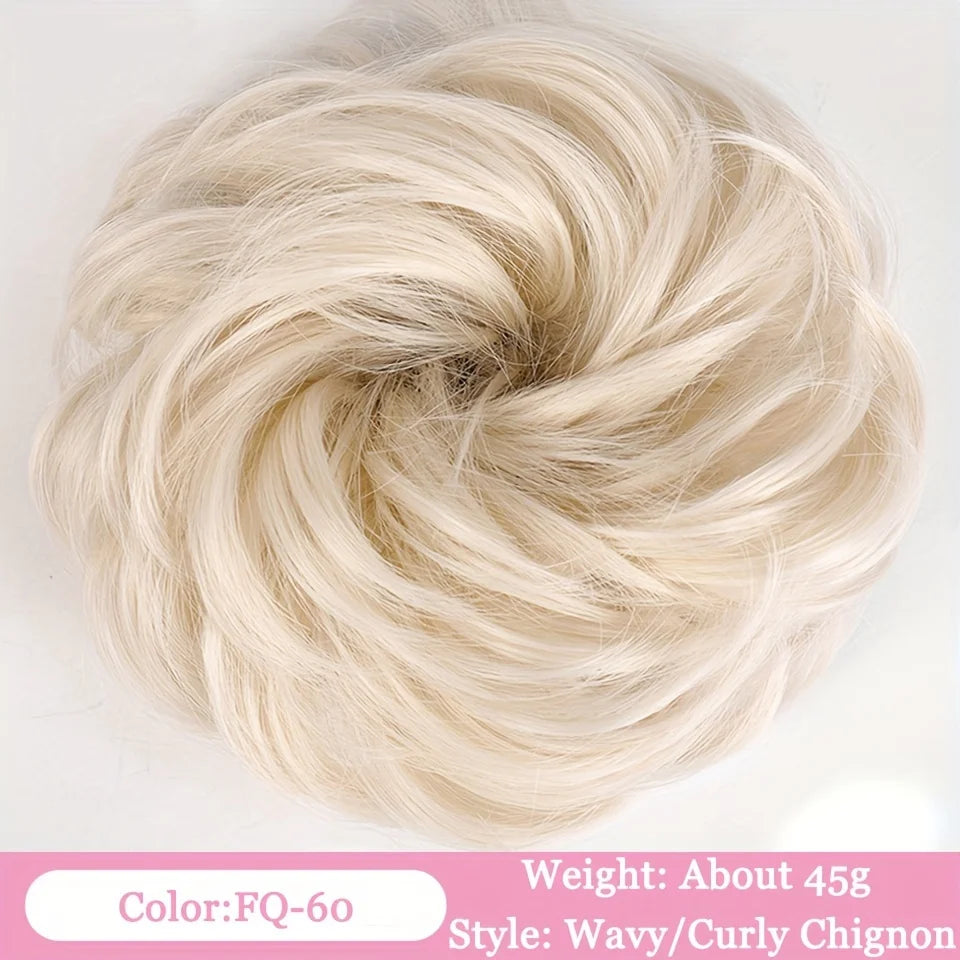 Curly Messy Bun Hair Extension with Drawstring for Instant Volume