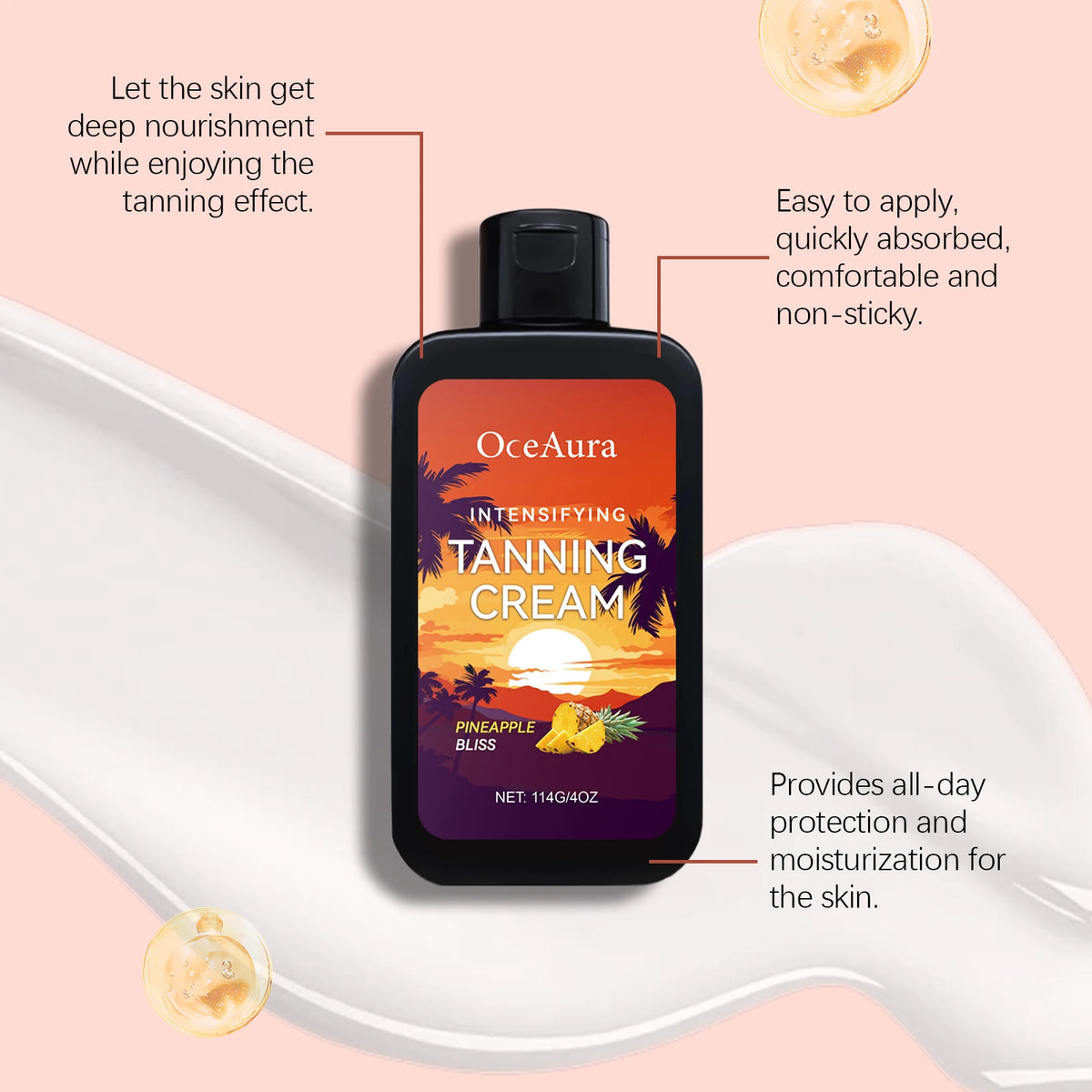 Intensifying Skin Tanning Accelerator Cream for Radiant Sun-Kissed Glow