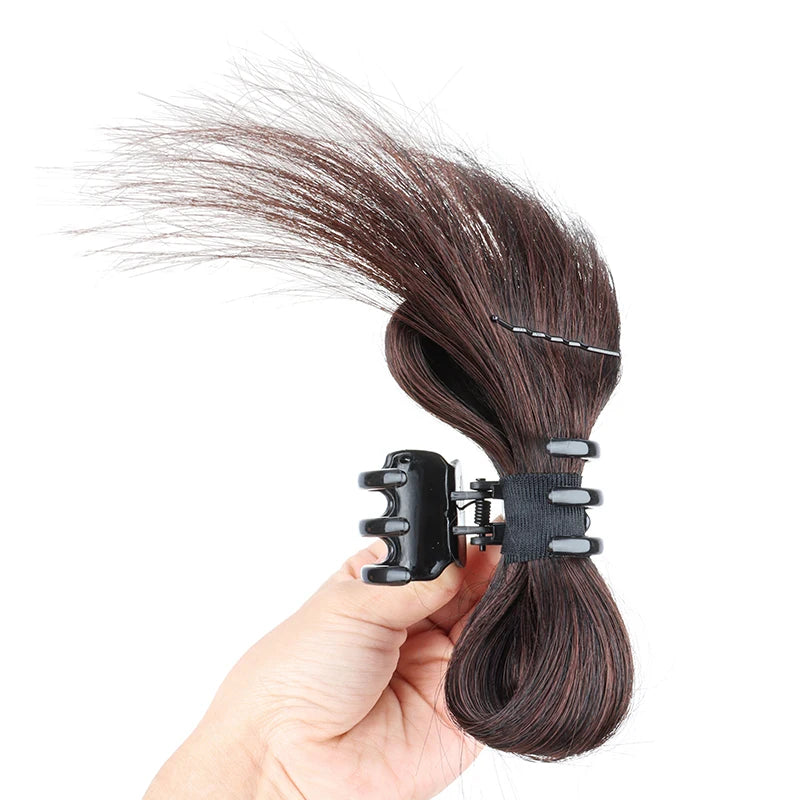 Elegant Synthetic Ponytail Hair Claw Clip for Quick Styling - 3