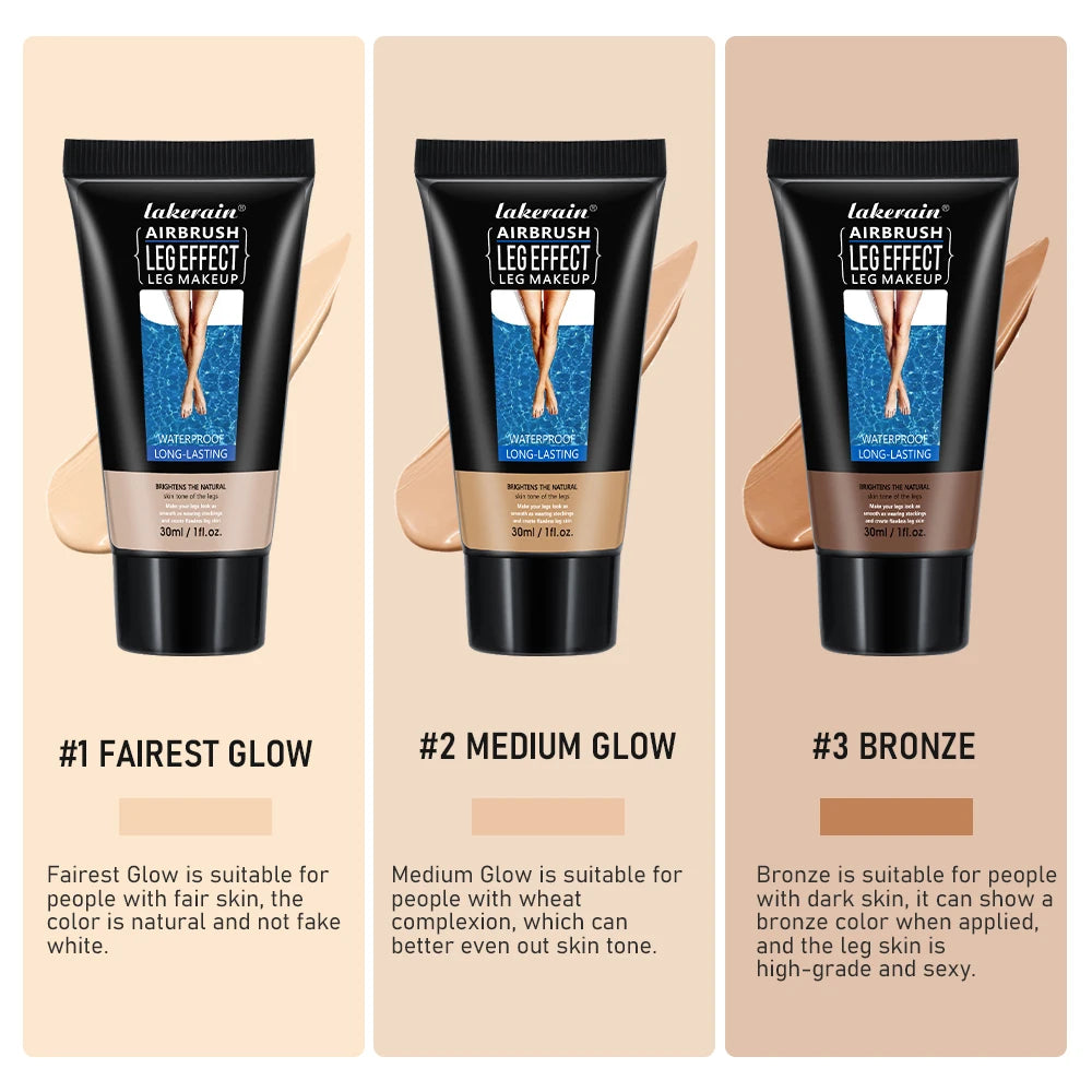 Waterproof Airbrush Leg Makeup Foundation for Flawless Smooth Skin