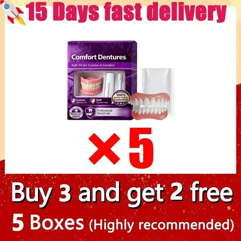 Comfortable Silicone Cosmetic Dentures for Instant Smile Restoration