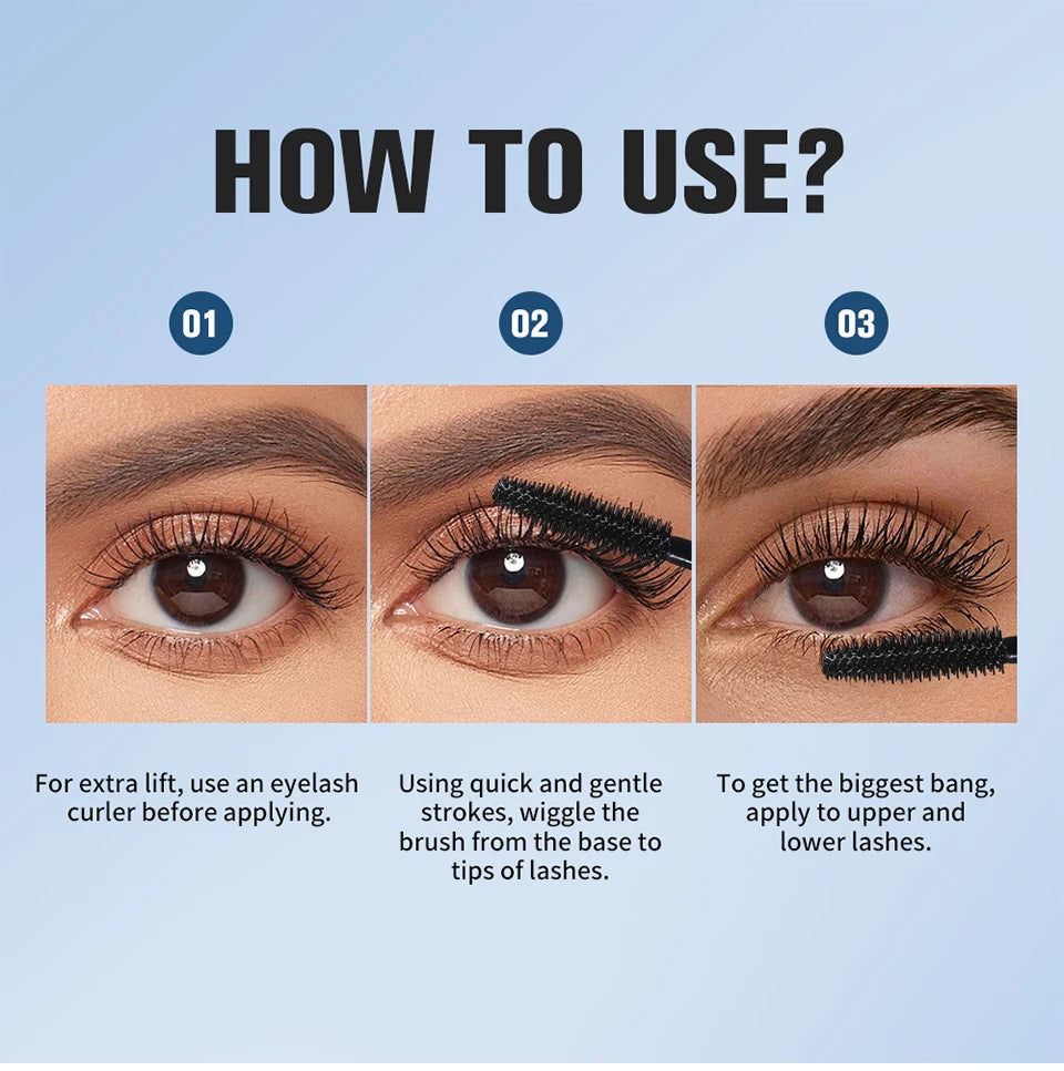 Water-Resistant Lengthening and Volumizing Mascara for Full Natural Lashes