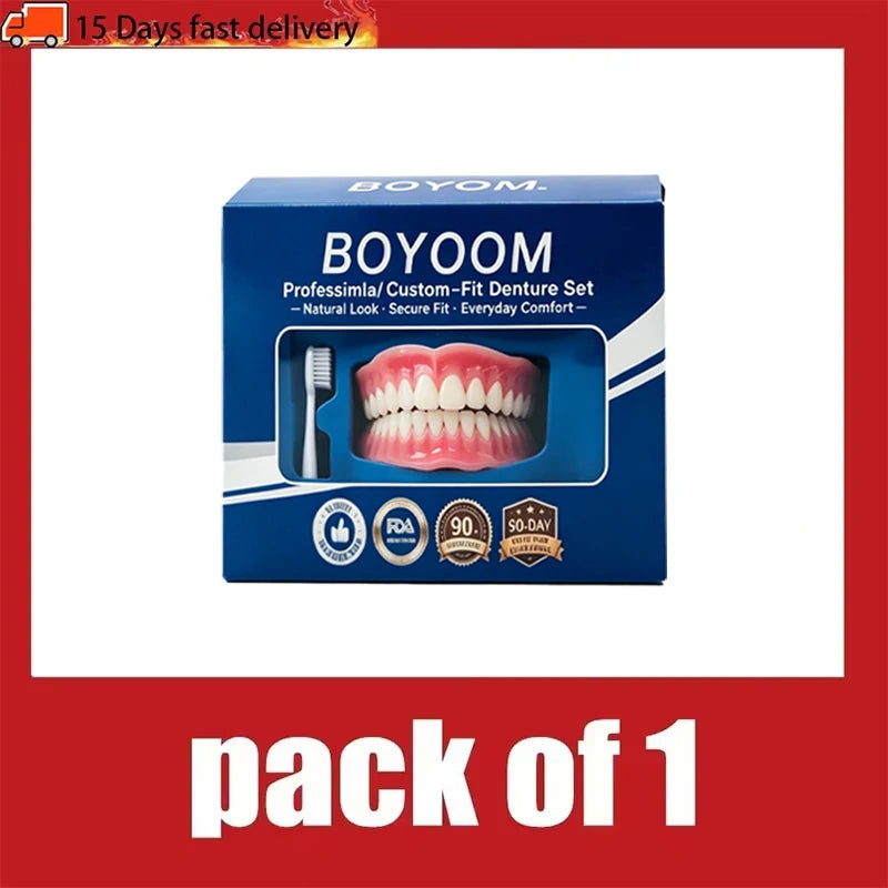 Comfortable Silicone Simulation Denture Set for a Natural Smile - 9