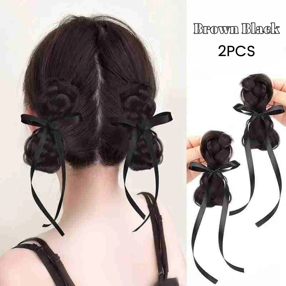 Synthetic Braid Hair Scrunchie for Instant Messy Bun Updos - 62