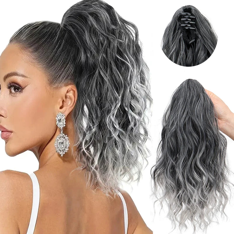 Curly Claw Clip Ponytail Hair Extension for Women - 14