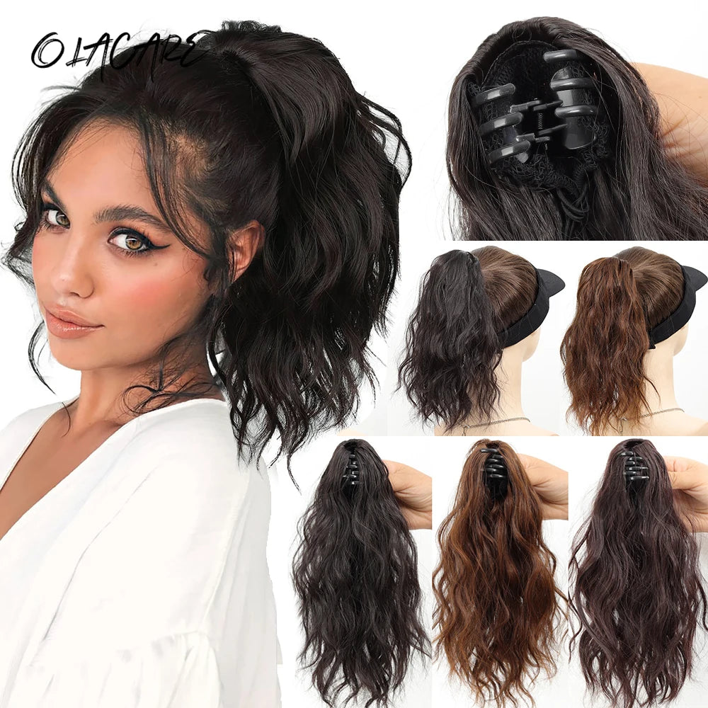 Short Curly Claw Clip Ponytail Hair Extension for Instant Volume - 1