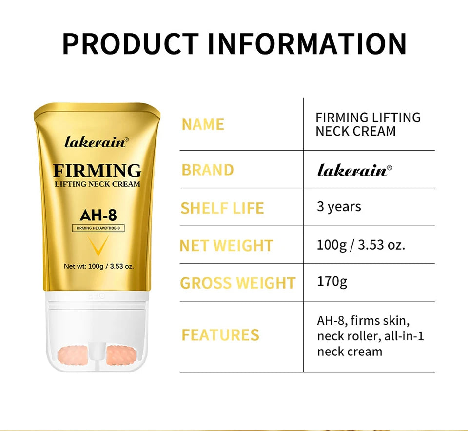 Firming and Lifting Neck Cream with Roller Applicator for Smooth Skin - 17