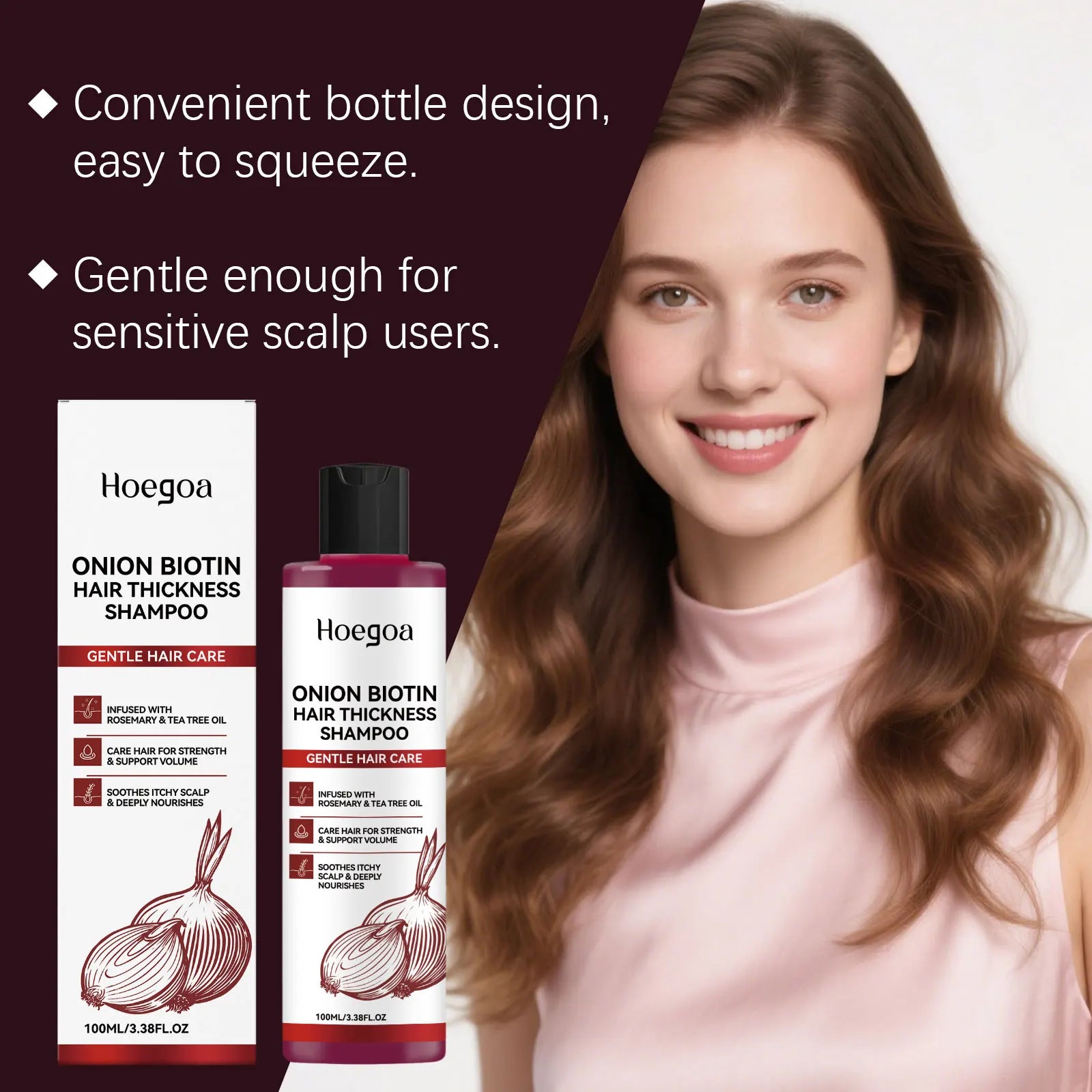 Onion Biotin Shampoo for Thicker Voluminous Hair and Scalp Nourishment - 15