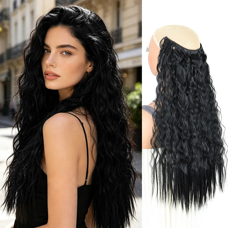 24-Inch Kinky Curly Clip-In Hair Extensions