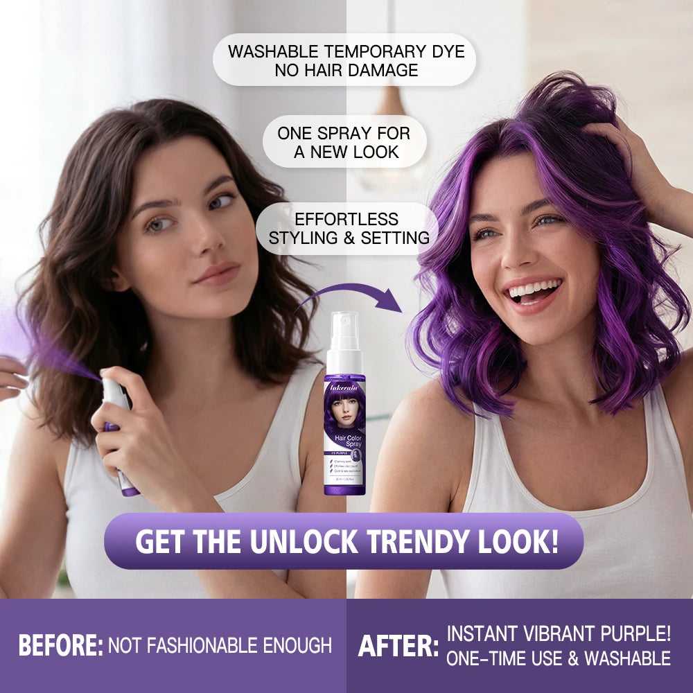 Temporary Washable Hair Color Spray for Instant Vibrant Styling - 5
