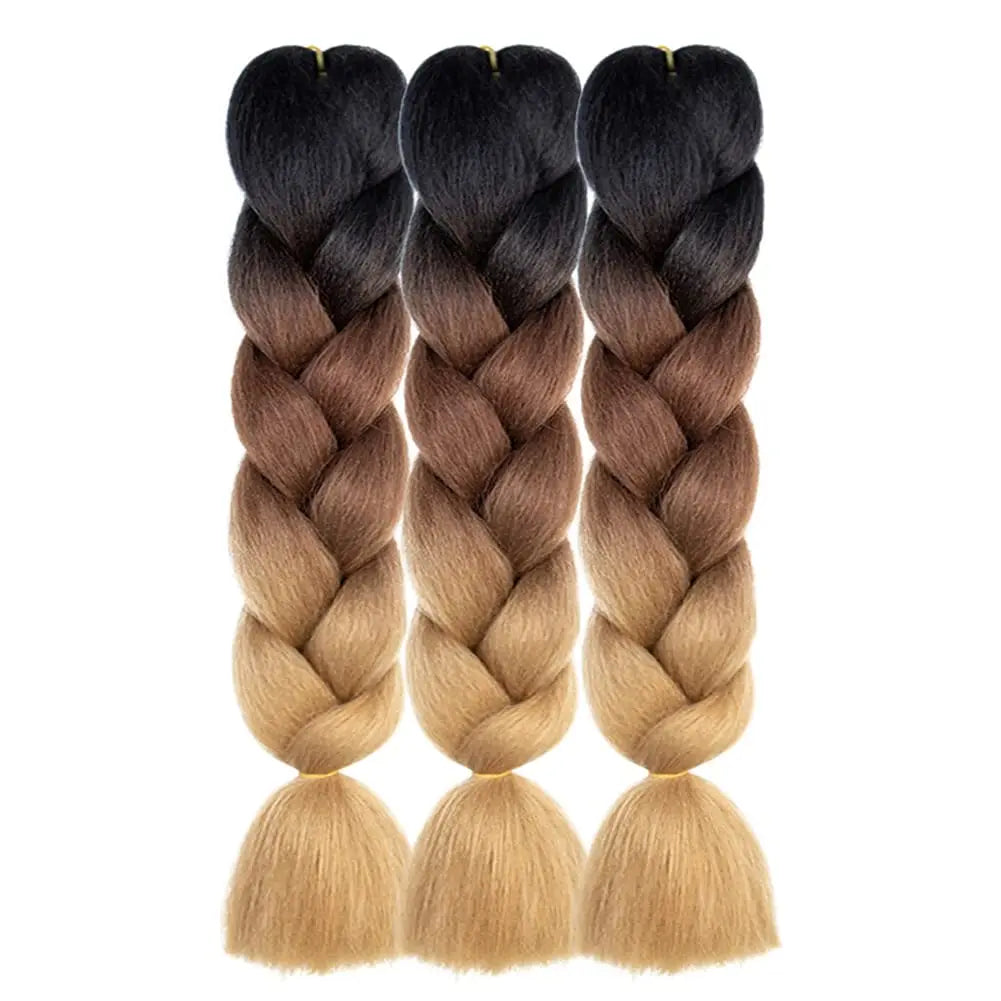 24-Inch Synthetic Jumbo Braiding Hair Extensions for Twist Crochet Braids