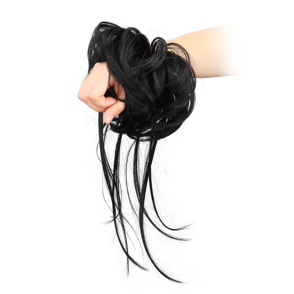 Messy Bun Hair Extension Scrunchie for Instant Volume and Updo Hairstyles