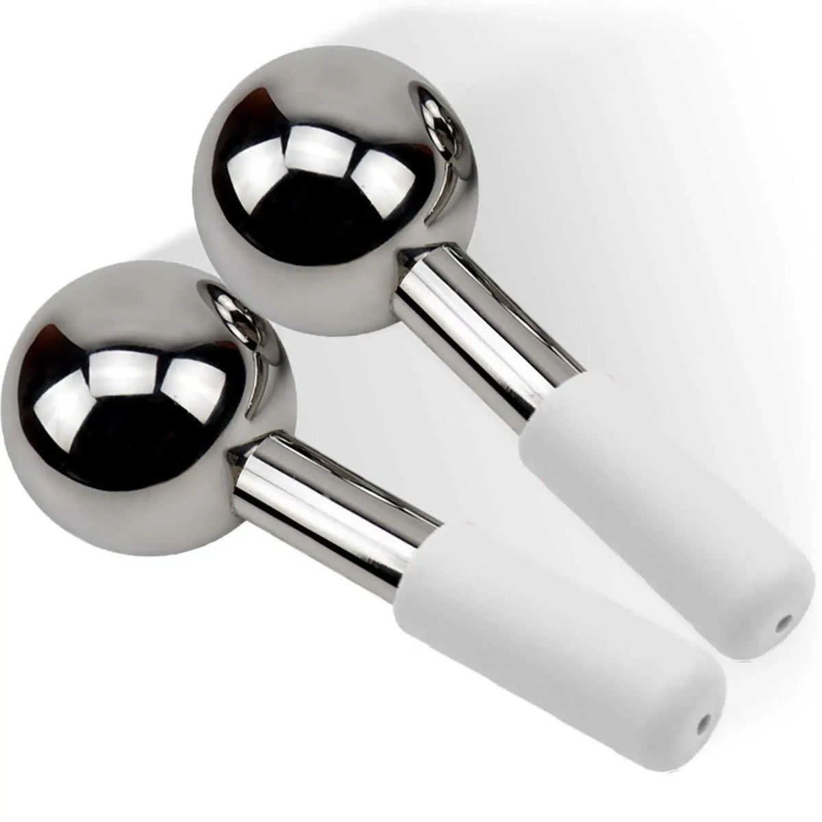 Stainless Steel Cooling Ice Globes for Facial Puffiness and Dark Circles