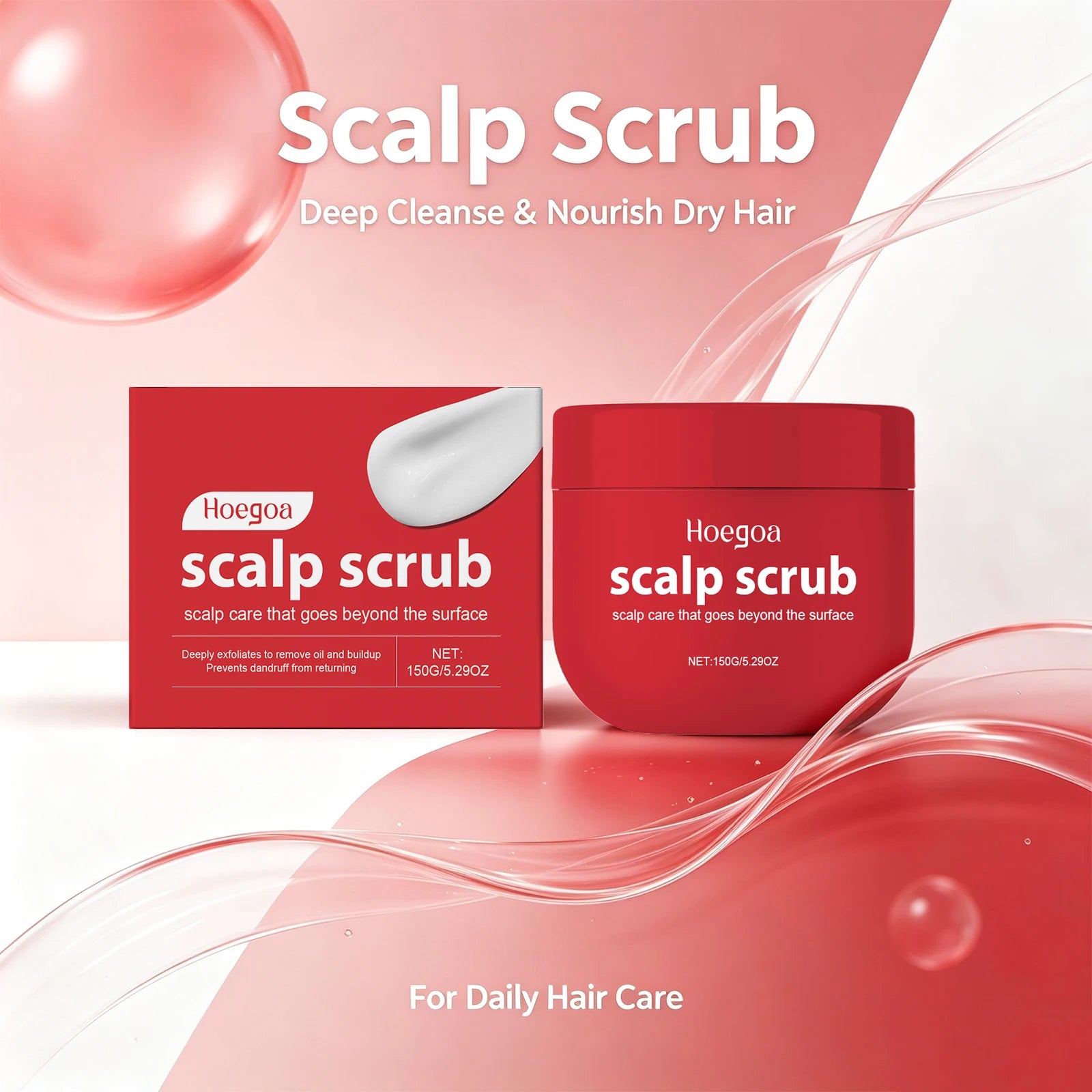 Deep Cleansing Scalp Exfoliator for Dandruff Relief and Oil Control - 3
