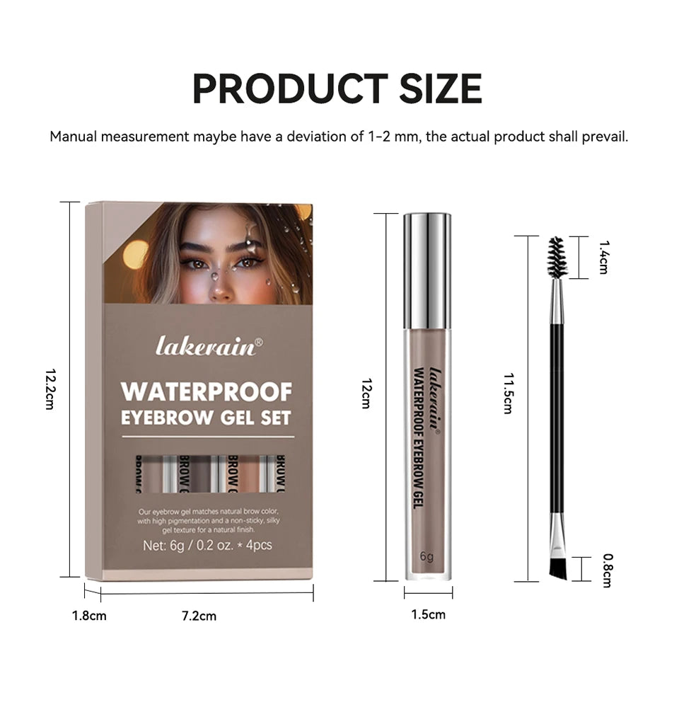 Waterproof Liquid Eyebrow Gel Set for Long-Lasting Natural Defined Brows - 14