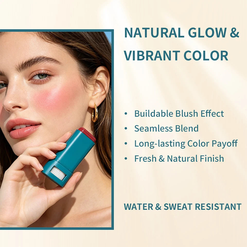 Color Correcting CC Cream and SPF 50 Sunscreen Blush Stick Makeup Set - 21