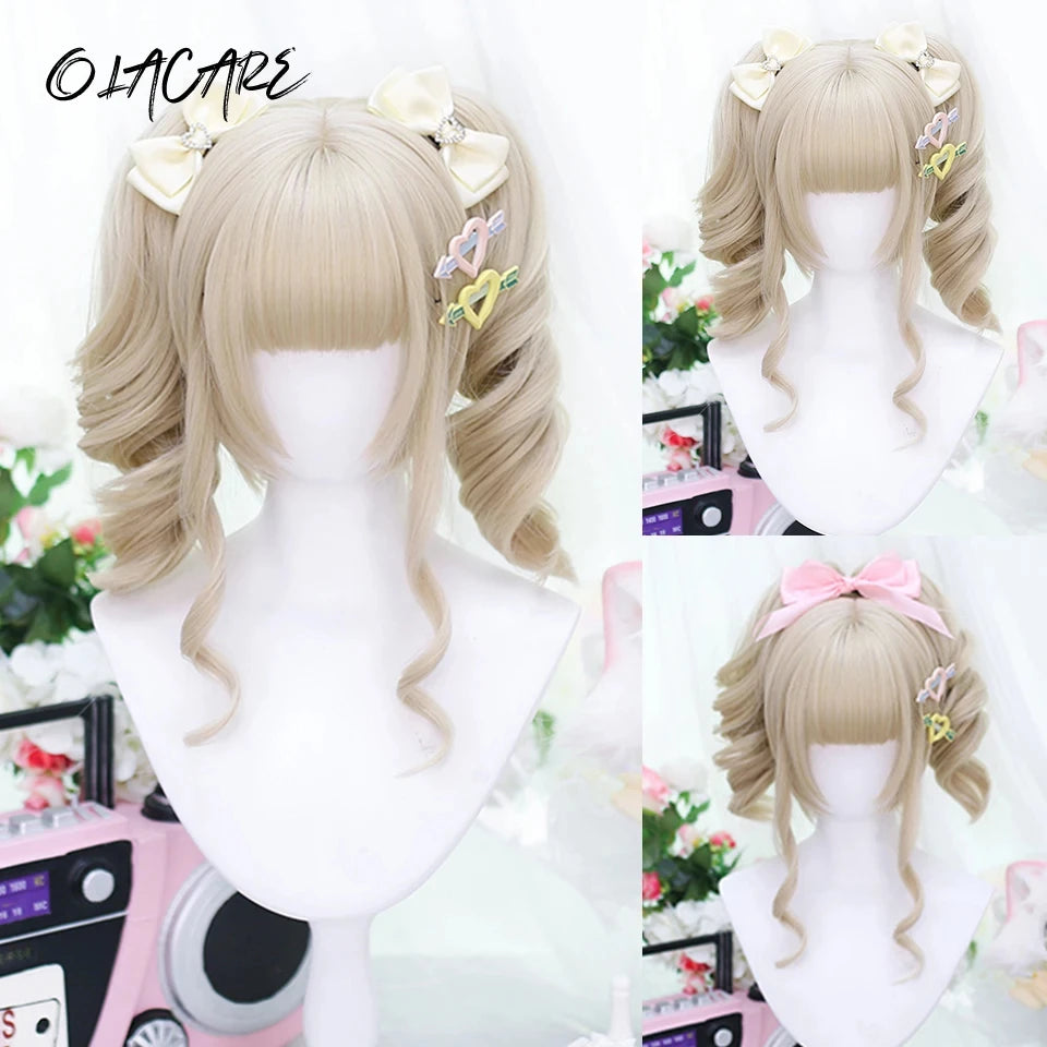 Short Curly Bob Wig with Bangs for Cosplay and Daily Wear - 19