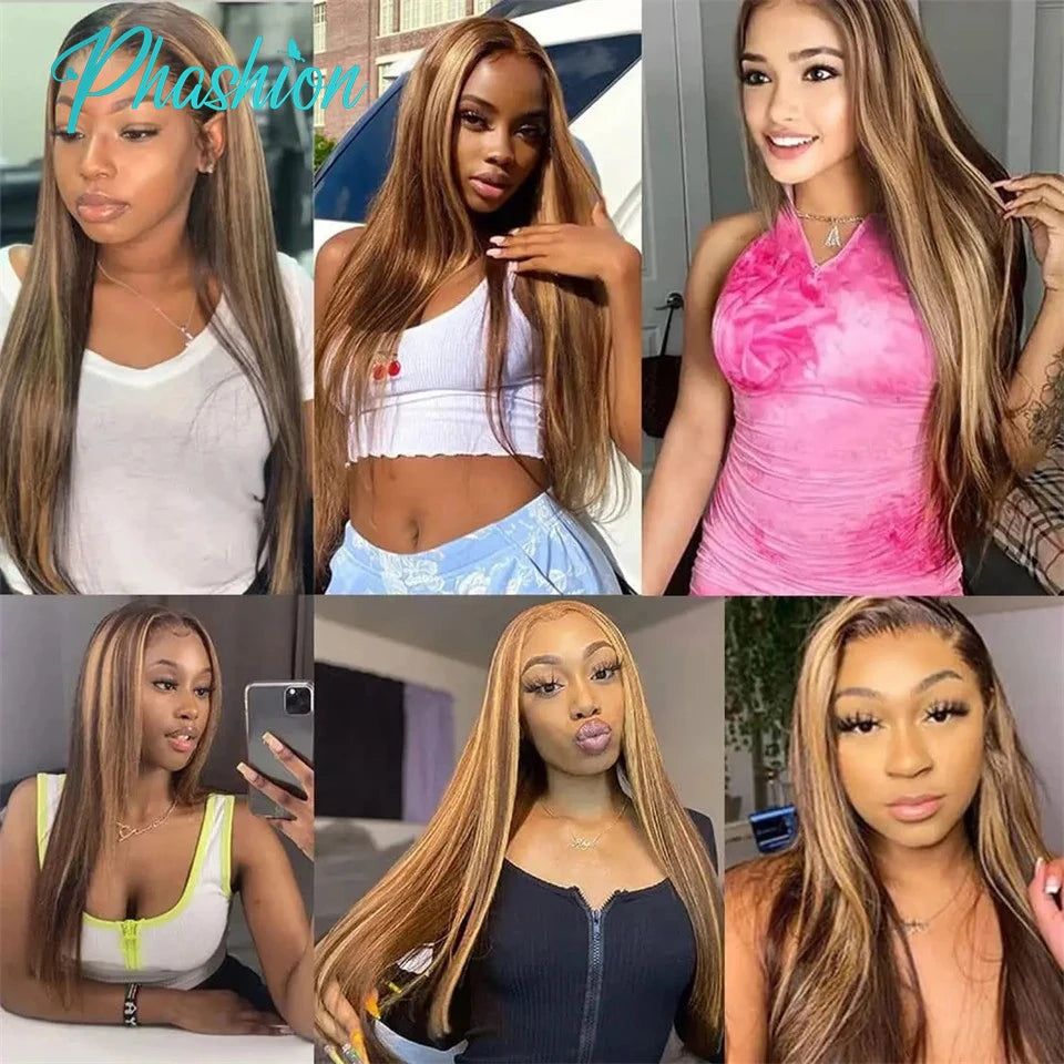 Highlight Human Hair Lace Frontal and Closure - 6
