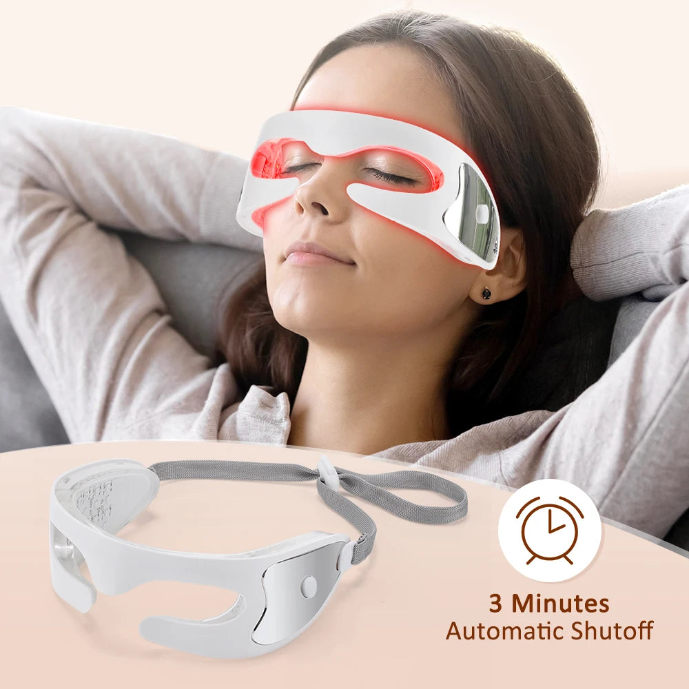 3D LED Red Light Therapy Eye Massager for Fatigue and Dark Circles
