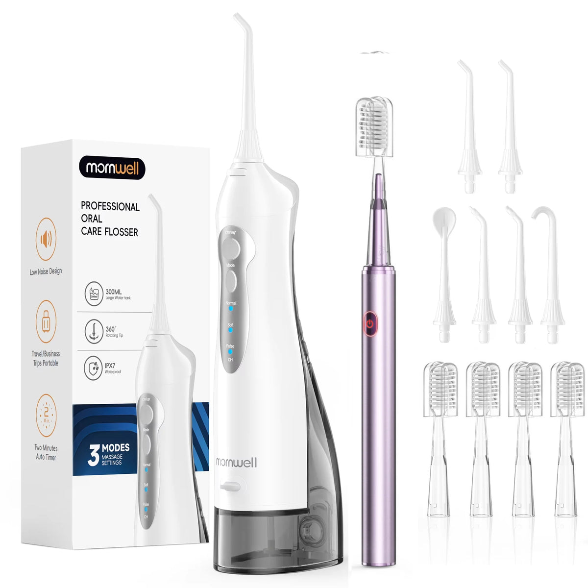Electric Toothbrush and Water Flosser Combo Set for Deep Oral Cleaning